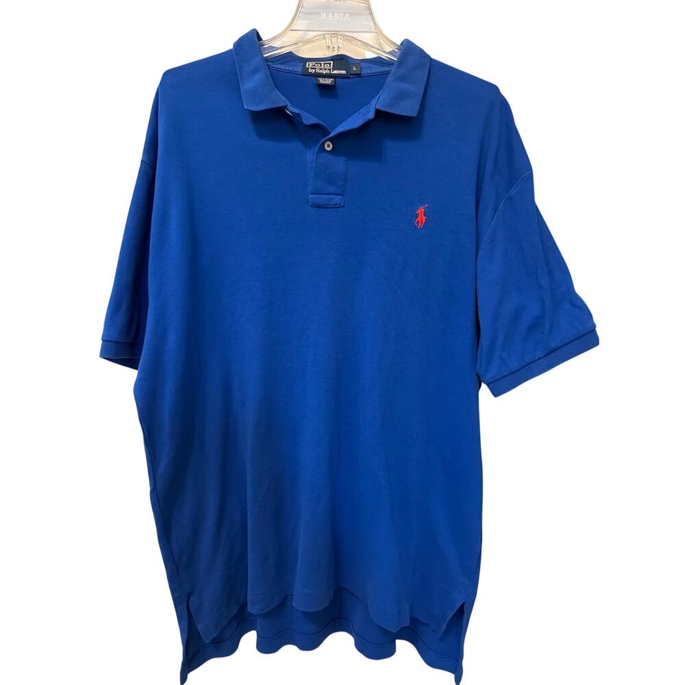 Polo Ralph Lauren Polo Shirt Men's Size Large Blue Preppy Golf Cotton Collared